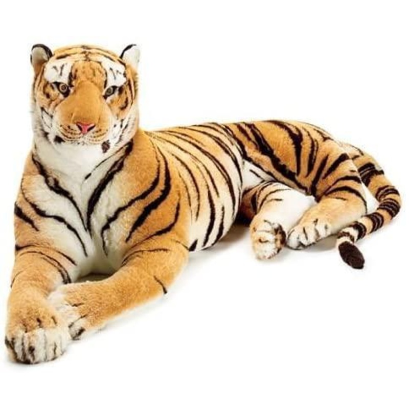 Burton & Burton Giant Plush Lying Tiger 1.7 m Long