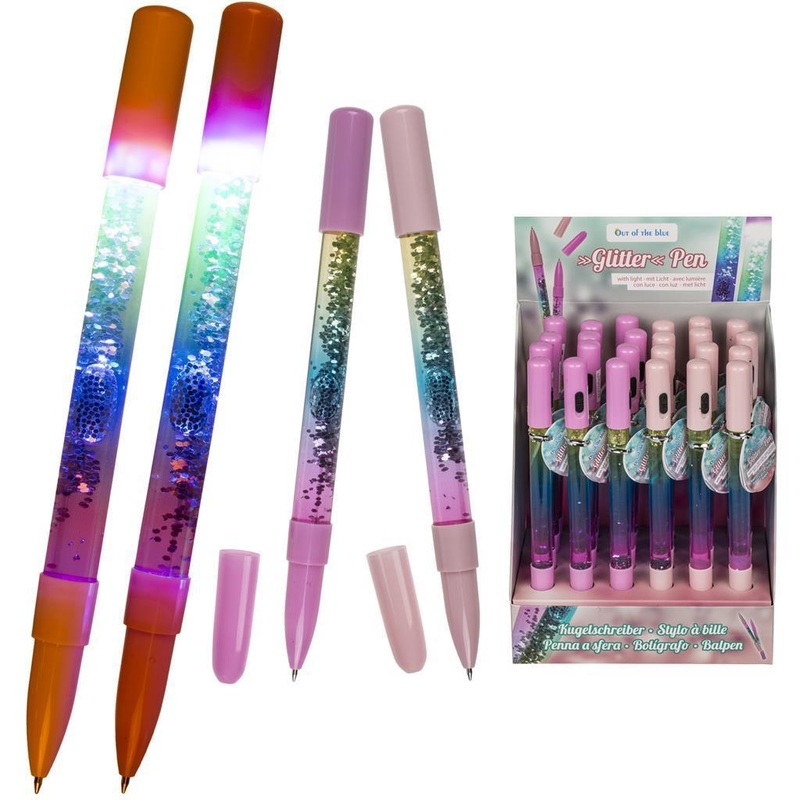 Glitter and Light Pen 15 cm – Assorted