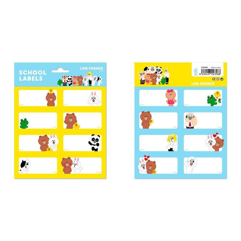 Line Friends Self-Adhesive Labels