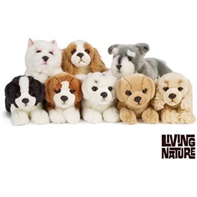 LIVING NATURE Soft Toy – Plush Pet Puppy. One Supplied (23cm)