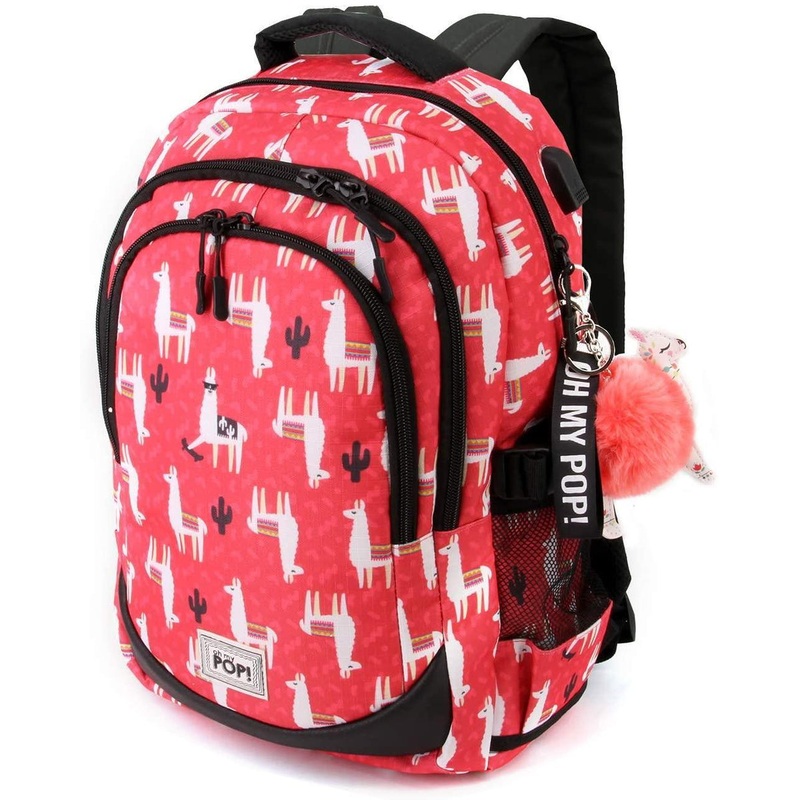 Oh My Pop Llama-Running HS School Backpack 44 cm