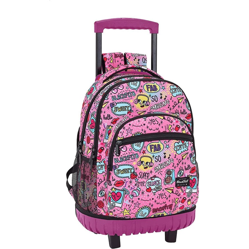 Safta Blackfit8 Fab Official Large School Backpack With Wheels