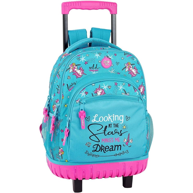 Safta Glowlab Dreams Official Large School Backpack With Wheels