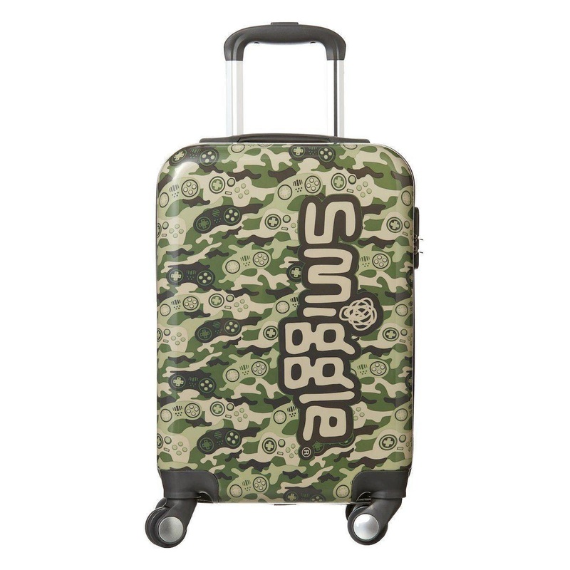 SMIGGLE Beam Four Wheel Travel Trolley Bag. Colour Khaki