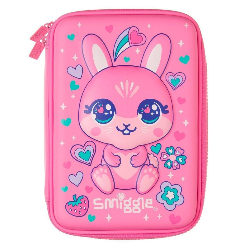 SMIGGLE Budz Character Hardtop Pencil Case. Pink