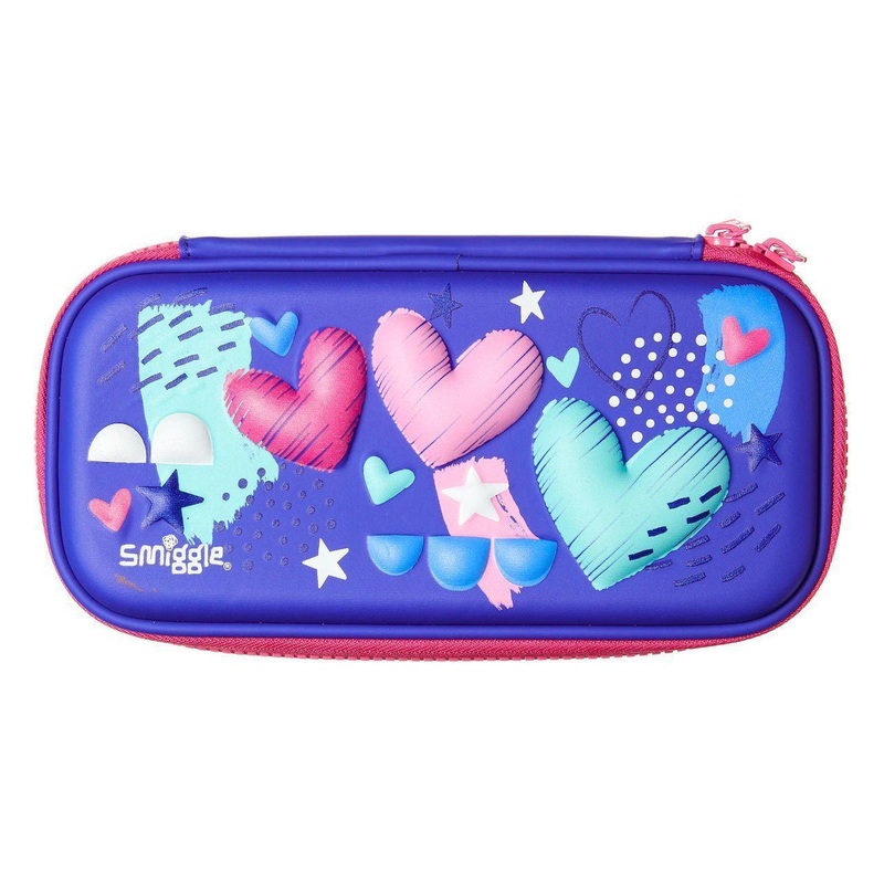 SMIGGLE Live Small Hardtop Pencil Case. Purple