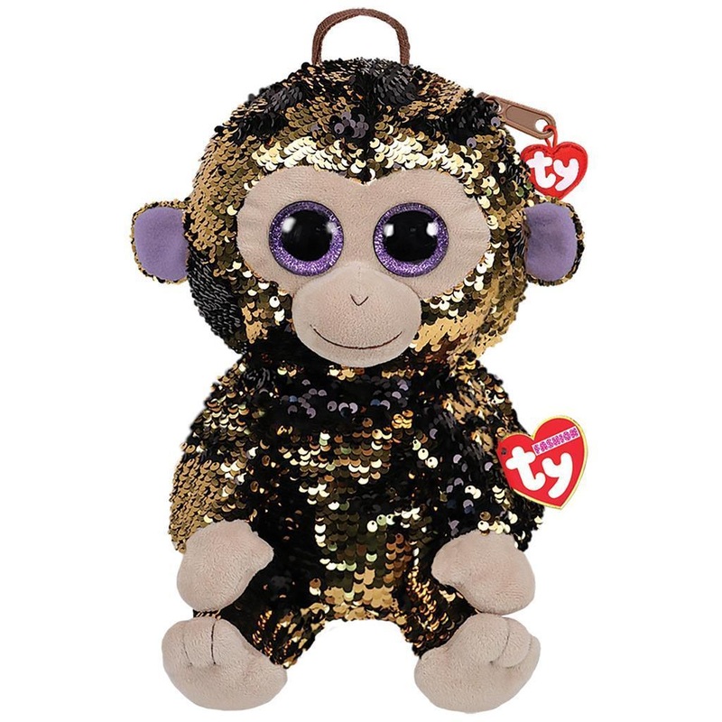 Ty Coconut The Monkey Sequin Backpack 33cm