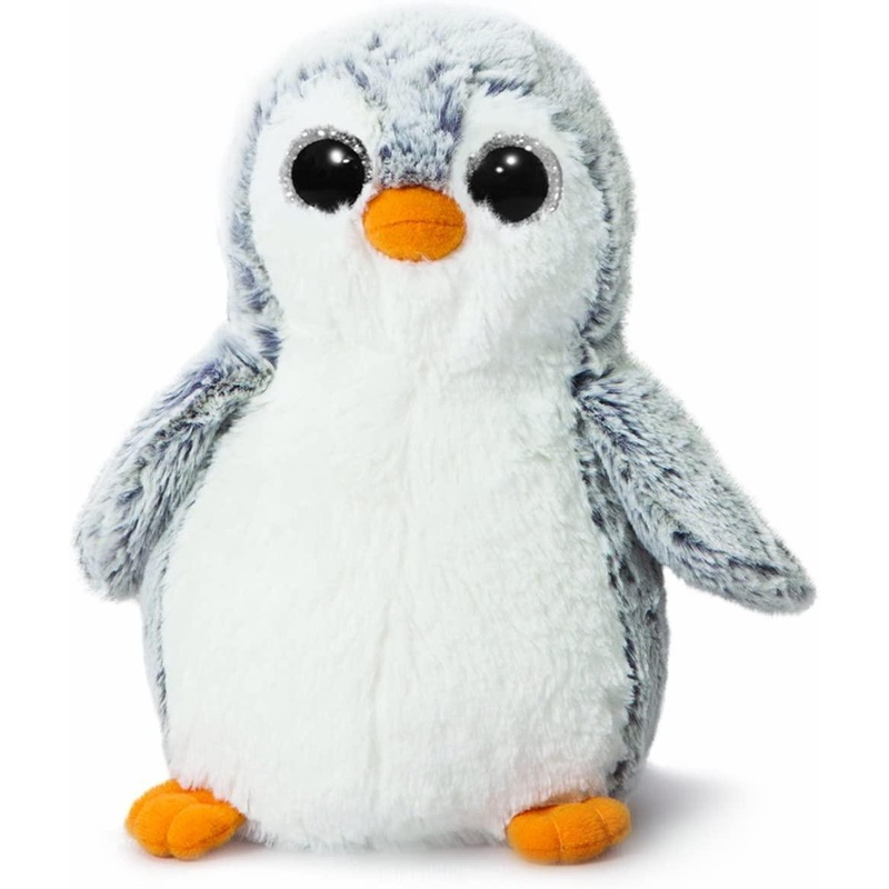 AURORA 73747 Pompom Penguin 11-inch Soft Toy. Grey