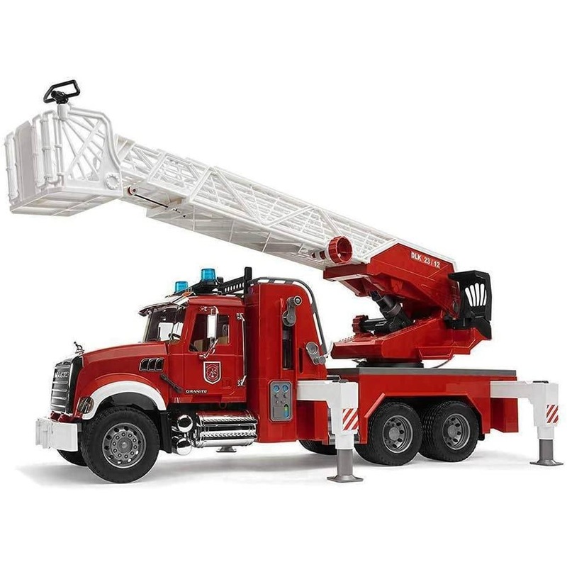 BRUDER Mack Granite Fire Engine with Slewing Ladder and Water Pump