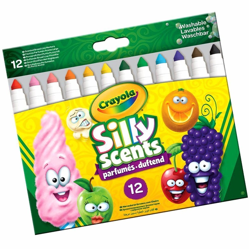 Crayola Silly Scents Broadline Sweet Markers. 12 Colours