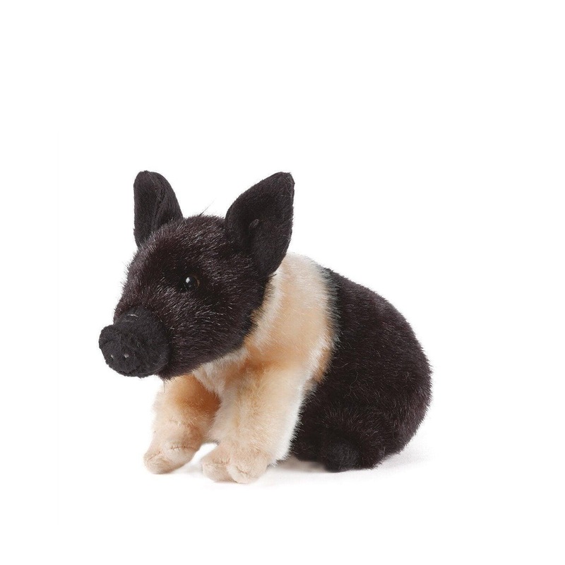 LIVING NATURE Black & Pink Piglet AN335 Soft Toy