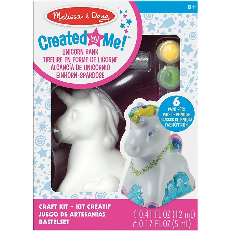 Melissa & Doug 40119 Arts & Crafts-Unicorn Bank Craft Kit