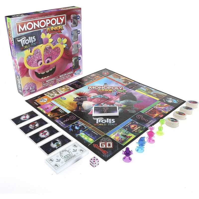 Monopoly Junior DreamWorks Trolls World Tour Edition Board Game