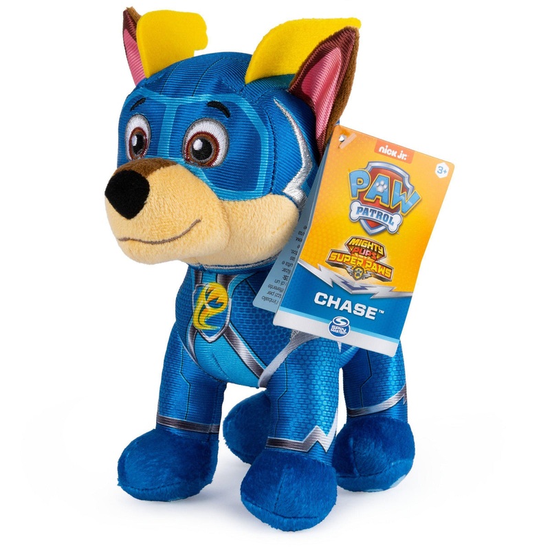 PAW Patrol Mighty Pups Super PAWs Chase Stuffed Animal Plush 8-inch