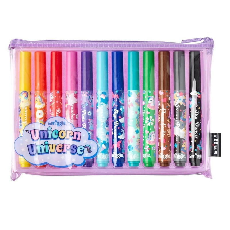 SMIGGLE 475037 Unicorn Universe Scented Markers Pack X12 Colour Mix
