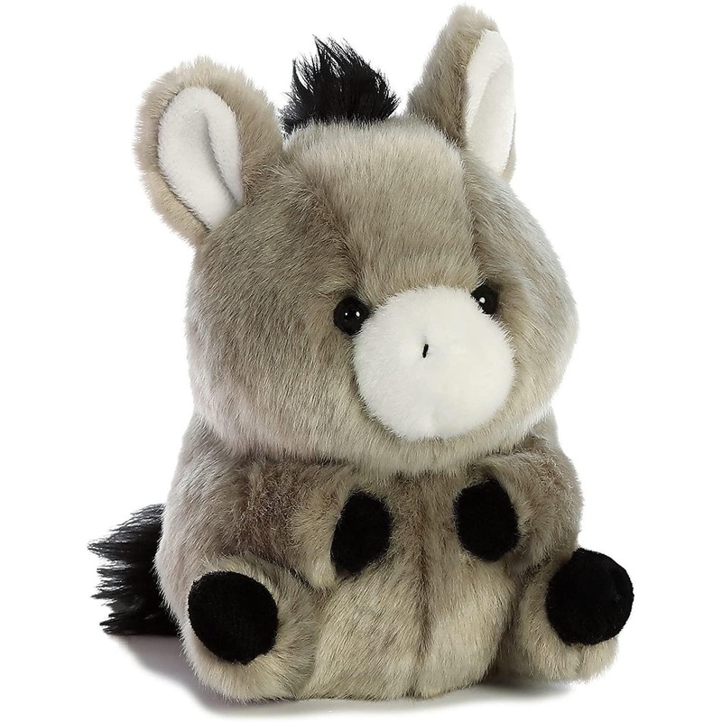 AURORA Rolly Pet 5-inch Bray Donkey Soft Toy – Grey