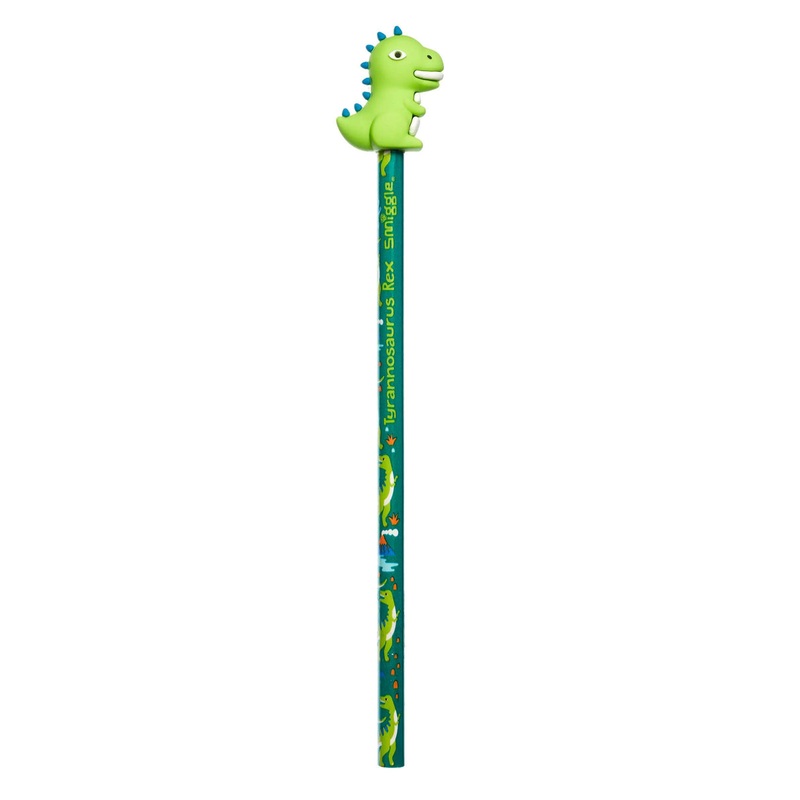SMIGGLE Dino World Pencil With Tyrannosaurus Rex Dinosaur Topper