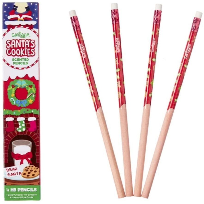 SMIGGLE Santa’s Cookies Scented HB Pencils x 4 – Red
