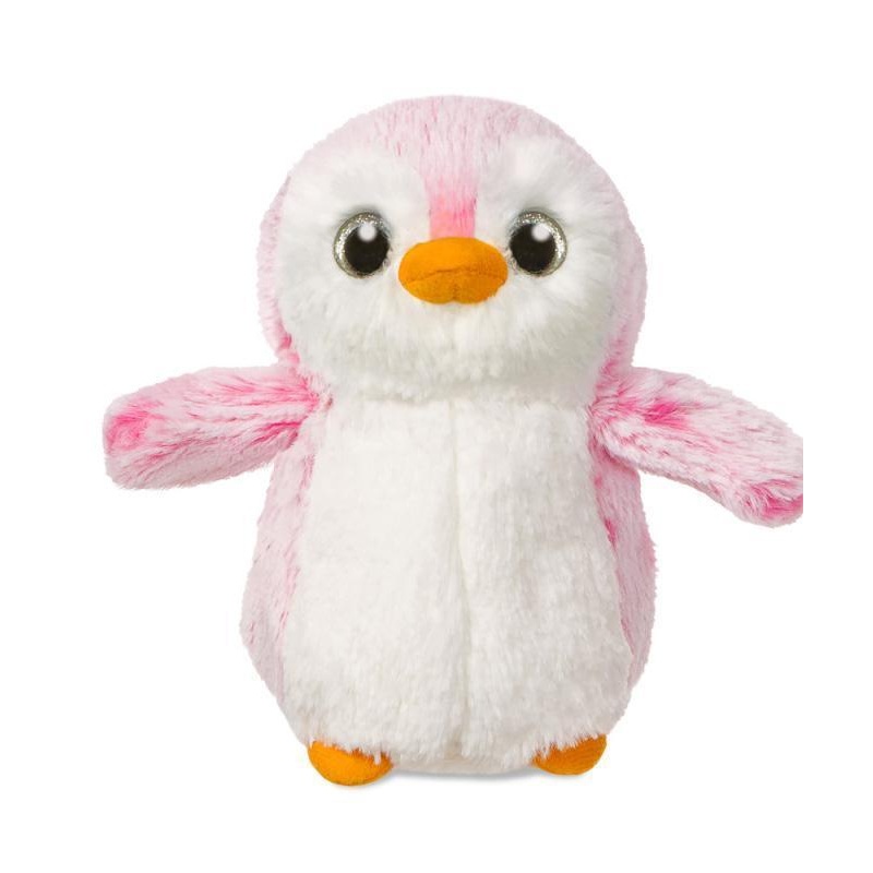 AURORA 73887 Pompom Penguin. 6-Inch Soft Toy. Pink