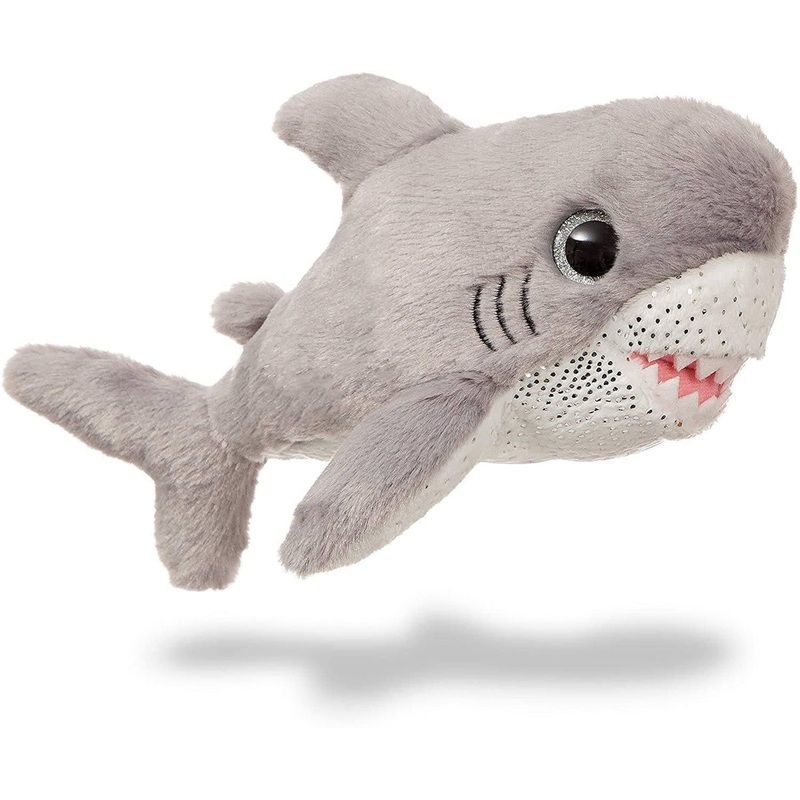 AURORA Sparke Tales Shark Finn 7-Inch Soft Toy. Grey and White
