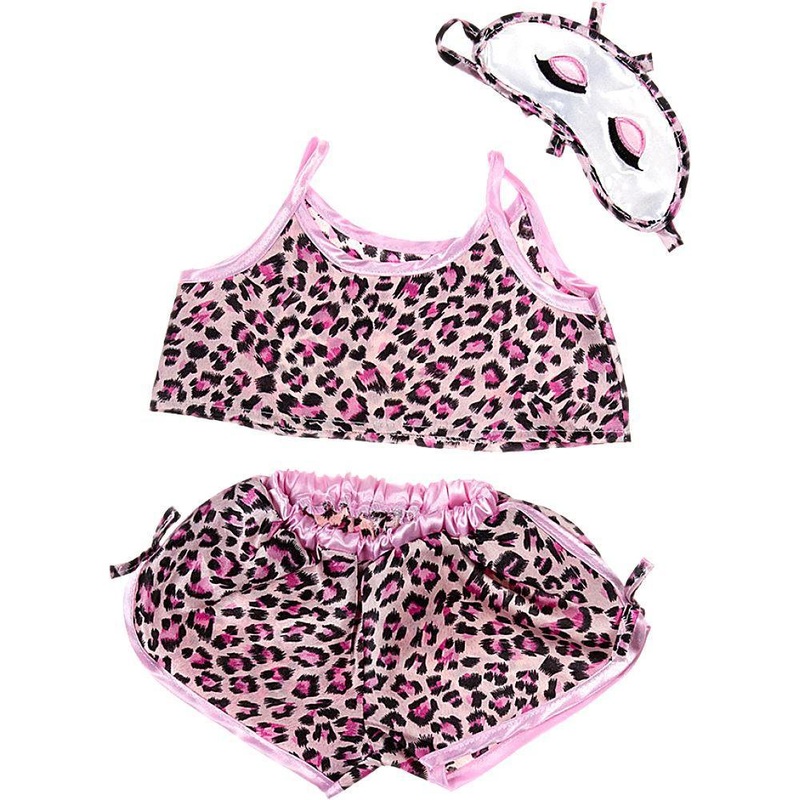 Be My Bear Pink Leopard Print PJ’s Outfit 40cm