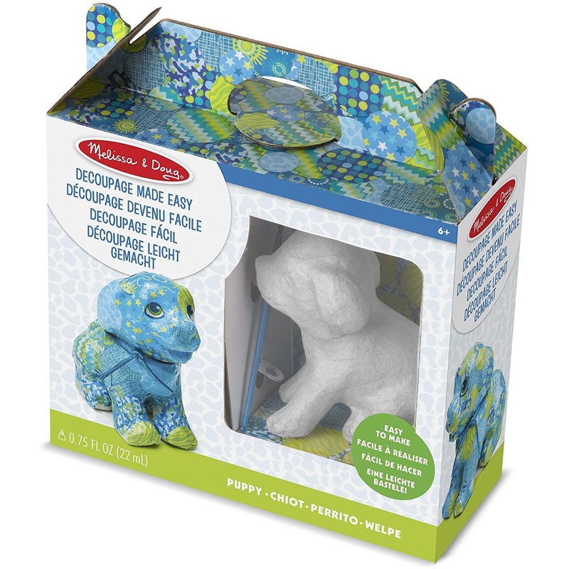 Melissa & Doug 40102 Decoupage Made Easy Puppy Paper Mache Craft Kit