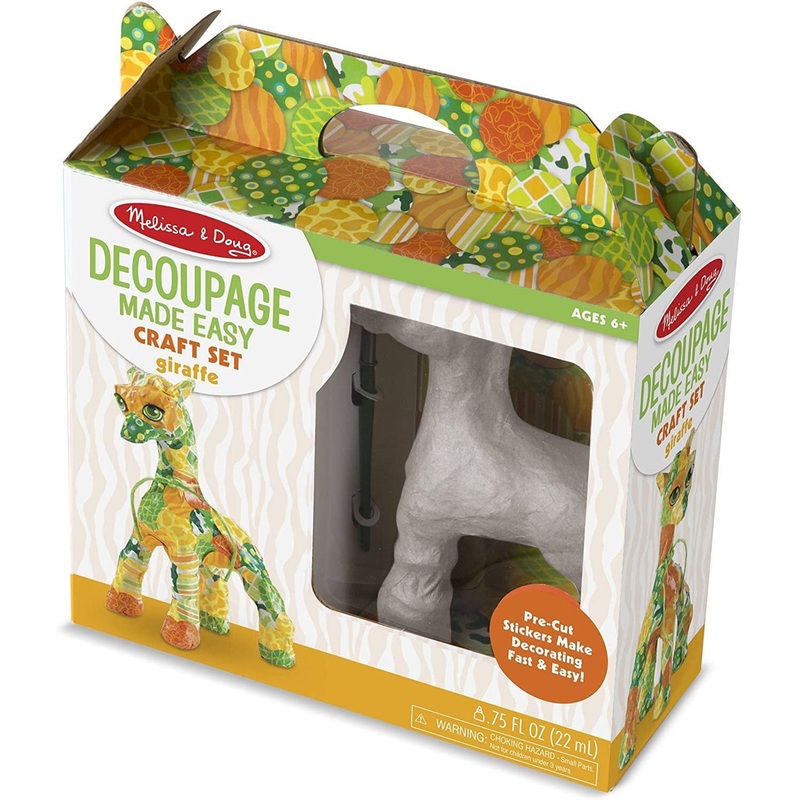 Melissa & Doug 40104 Decoupage Giraffe Paper Mache Craft Kit