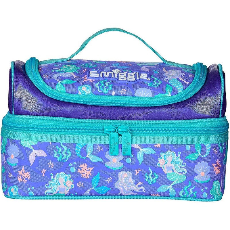 SMIGGLE 44303 Flow Kids School Double Decker Mermaid Lunchbox