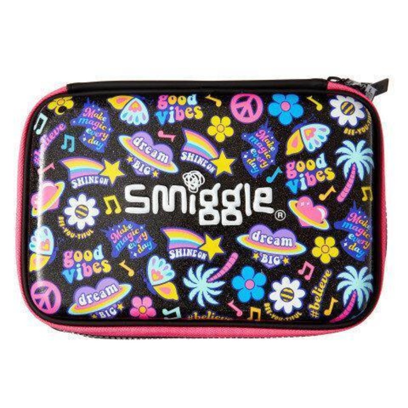SMIGGLE Express Double Up Hardtop Pencil Case – Black