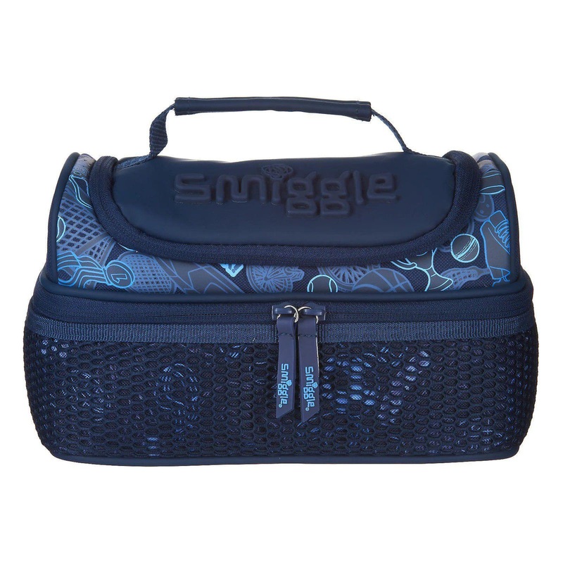 SMIGGLE Mesh Double Decker Lunchbox – Navy