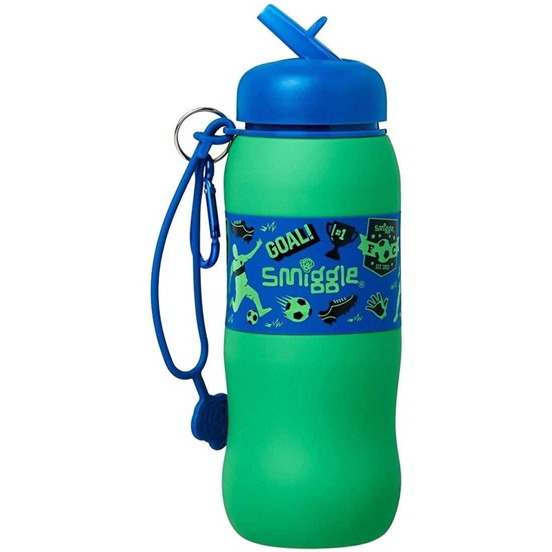 SMIGGLE Tops Silicone Roll Water Bottle – Green