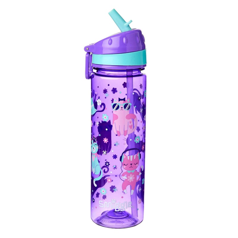SMIGGLE Universe Drink Up Straight Bottle – Purple