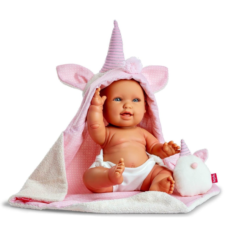 Berjuan 3133 Andrea Baby Unicorn Doll – Pink