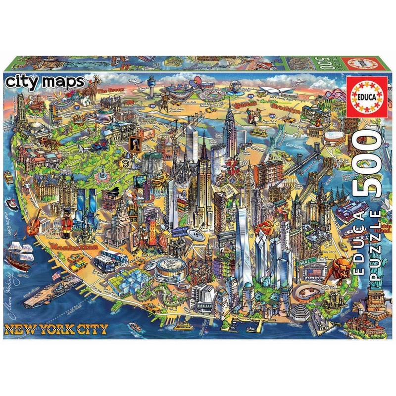 New York City Map 500 Puzzle