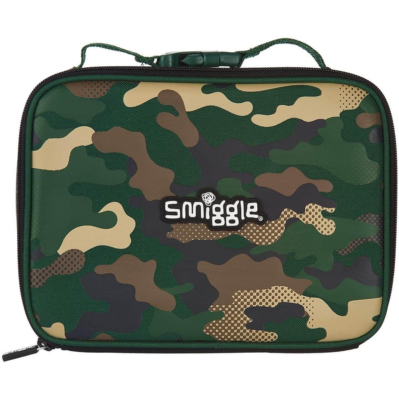 SMIGGLE Block Square Lunchbox Khaki