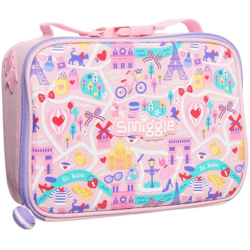 SMIGGLE Explore Attachable Square Lunchbox. Pink
