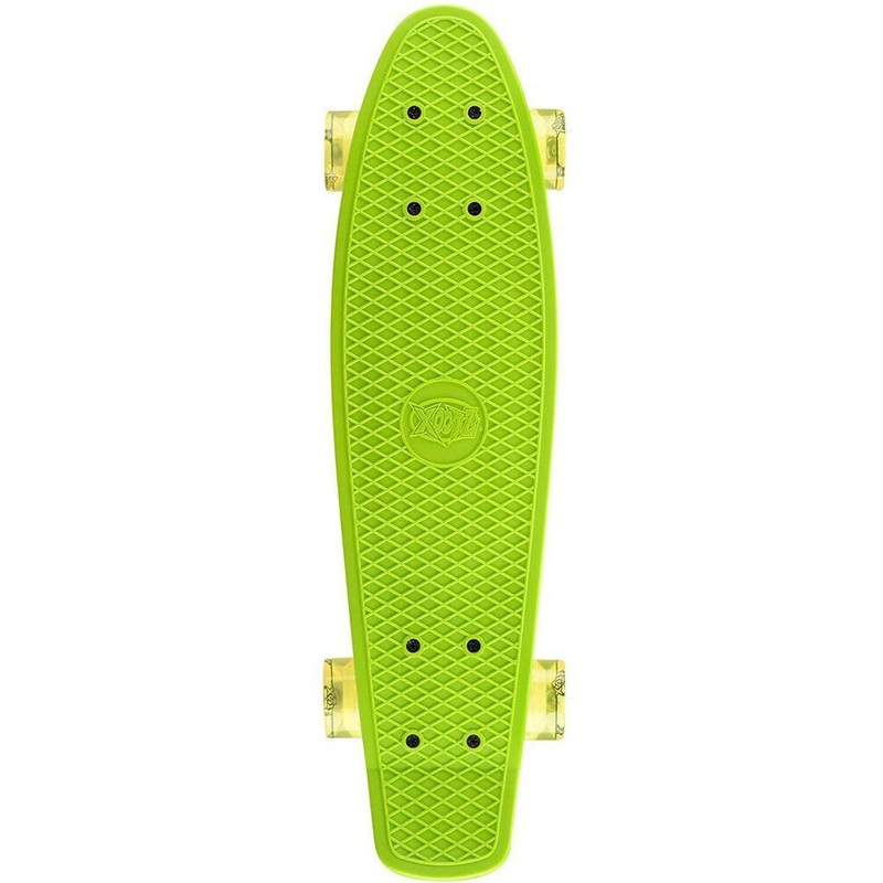 XOOTZ 22-Inch Skateboard with LED Light Up Wheels – Green