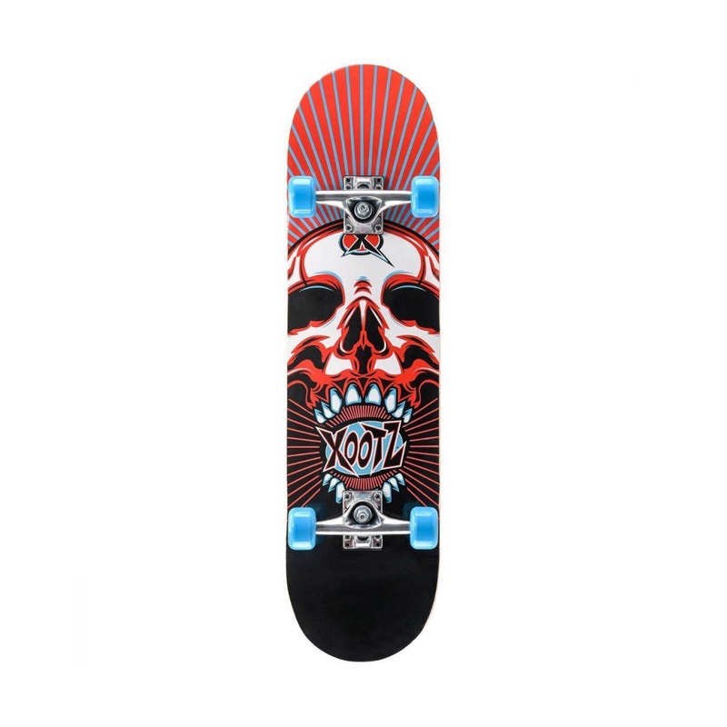 XOOTZ Double Kick Double Kick. 31-Inch. Trick Skateboard. Skull
