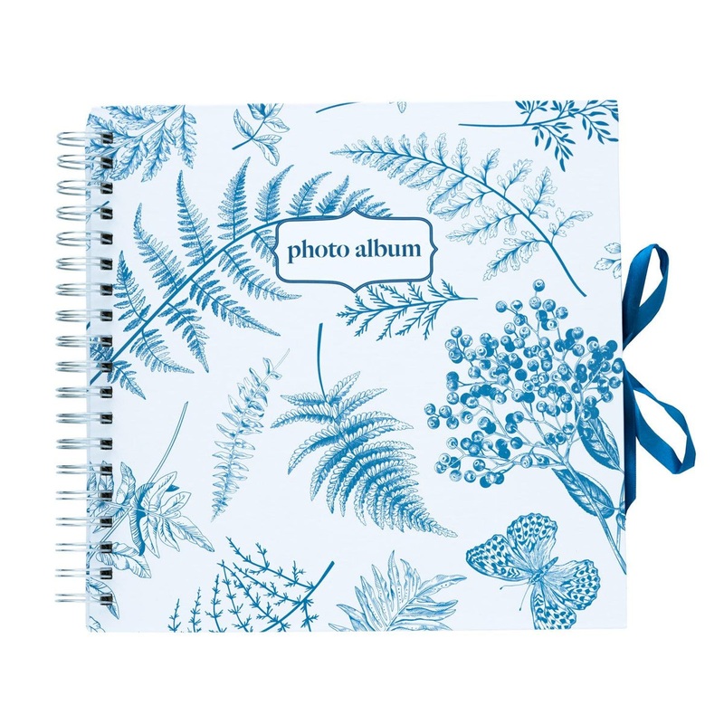 Blue Nature Scrapbook Photo Album 26x26cm 40 Pages