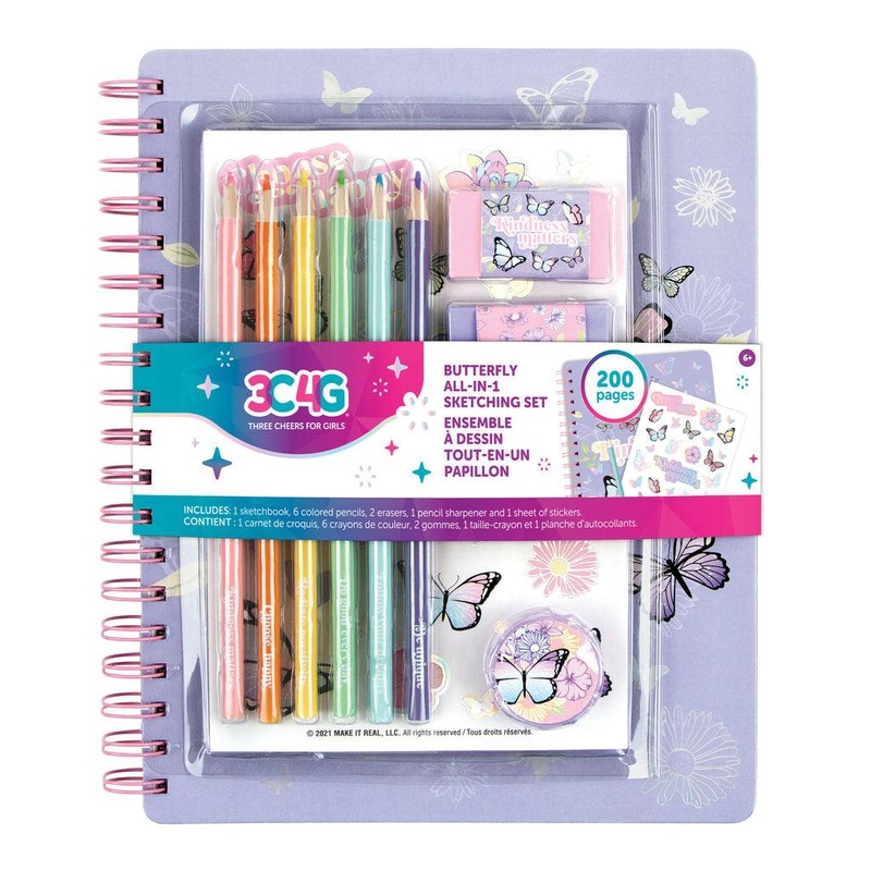 Make it Real 3C4G Butterfly All-In-1 Sketchbook Set