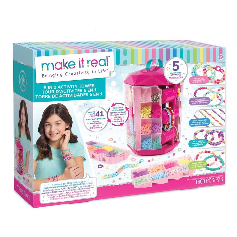 Make it Real 5in1 Activity Tower Jewellery Making Kit