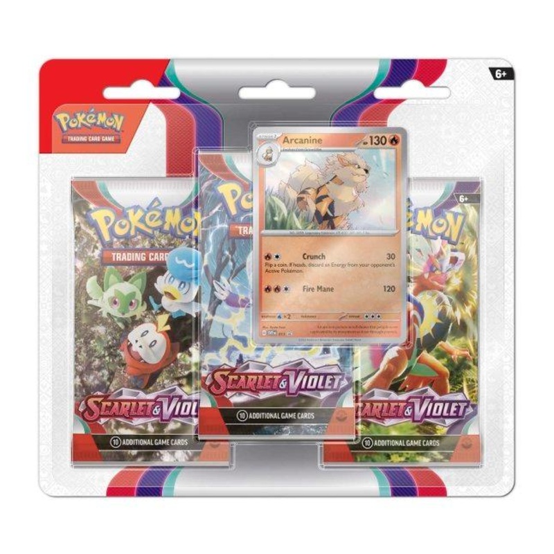 Pokmon TCG: Scarlet & Violet 3 Booster Packs & Arcanine Promo Card