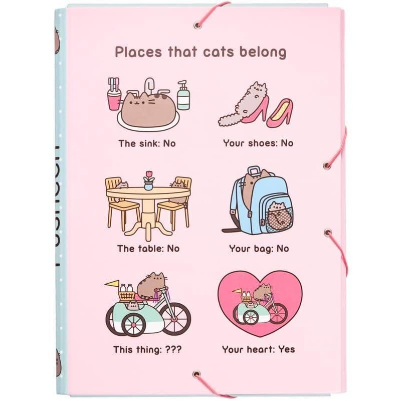 Pusheen A4 Elasticated 3-Flap Folder. Pusheen The Cat