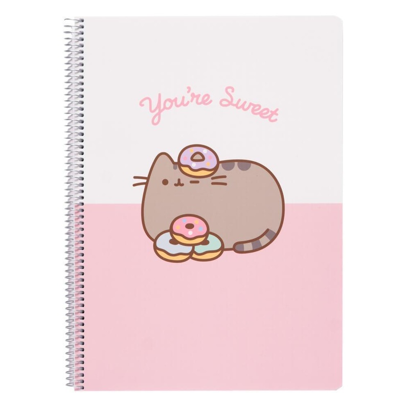 Pusheen Spiral Notebook A4. Pusheen Rose Collection