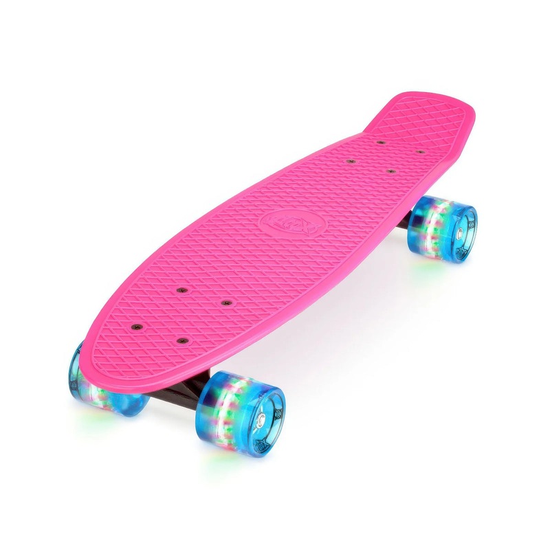 XOOTZ 22-Inch Mini Cruiser Skateboard – Pink