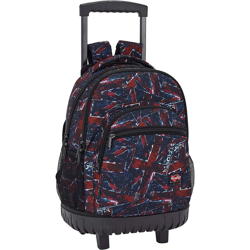 Blackfit8 Flags Official Large School Backpack With Wheels. 46cm