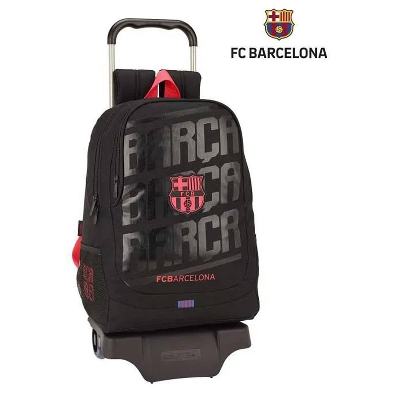 FC Barcelona Black School Trolley Bag 44cm
