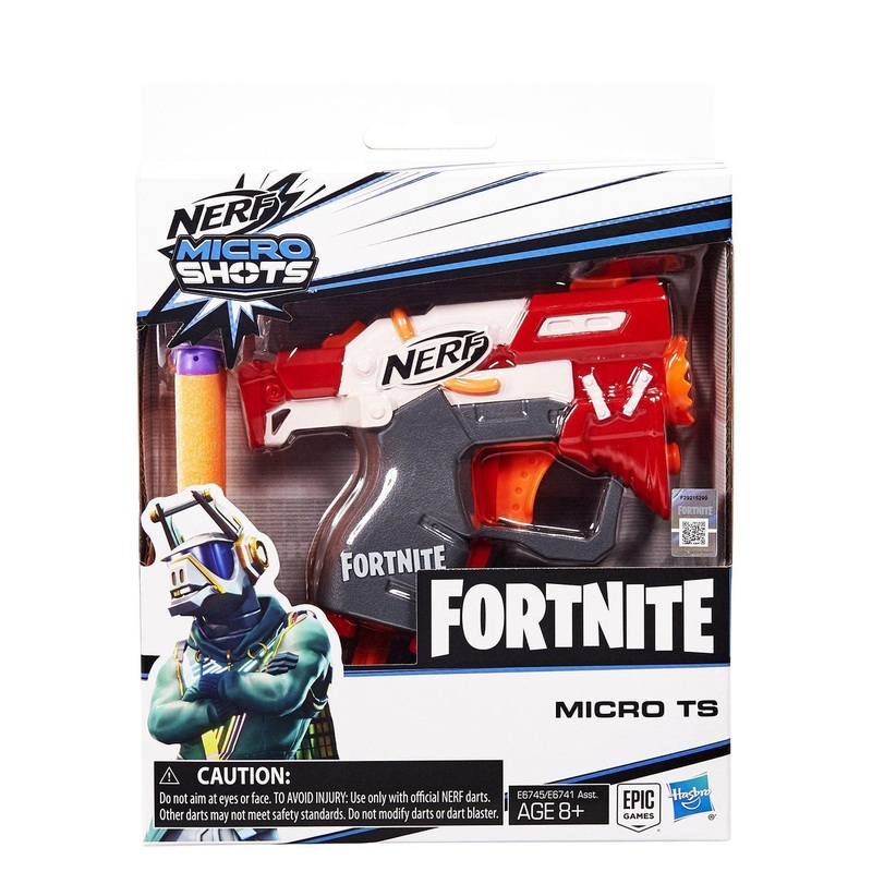 Fortnite TS Nerf MicroShots Dart-Firing Toy Blaster and 2 Nerf Darts
