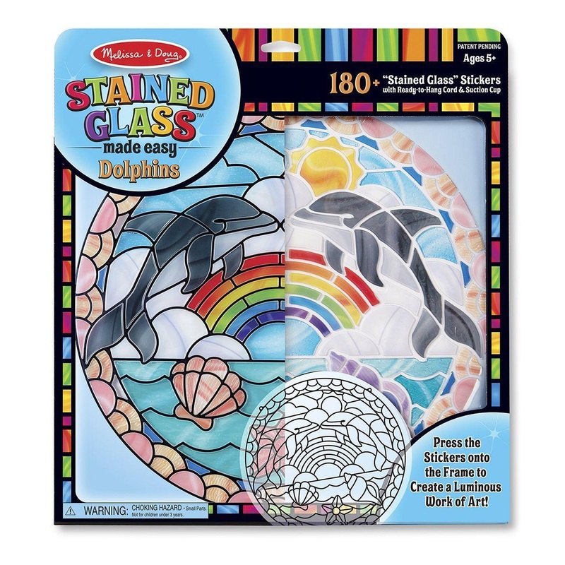 Melissa & Doug Stained Glass Dolphin Craft Sticker Kit