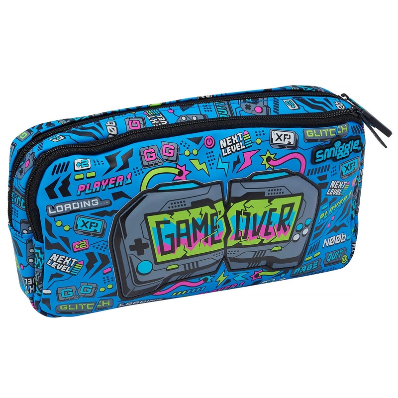 Smiggle Eclipse Pocket Character Pencil Case – Mid Blue